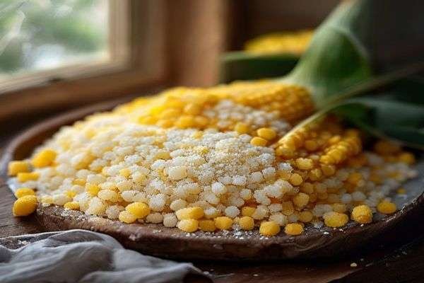 Cornmeal and grated cheddar