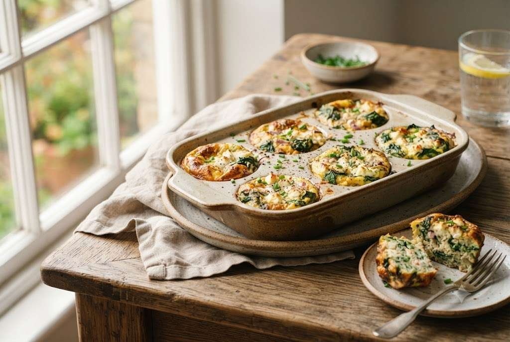 Spinach Feta Egg Bites